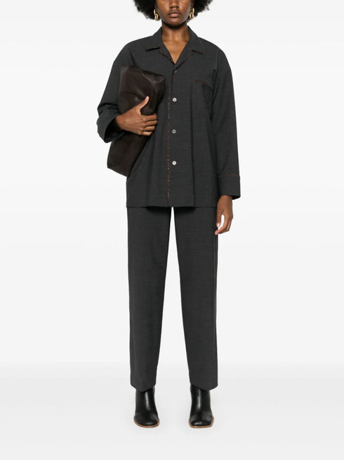 bead-trim shirt